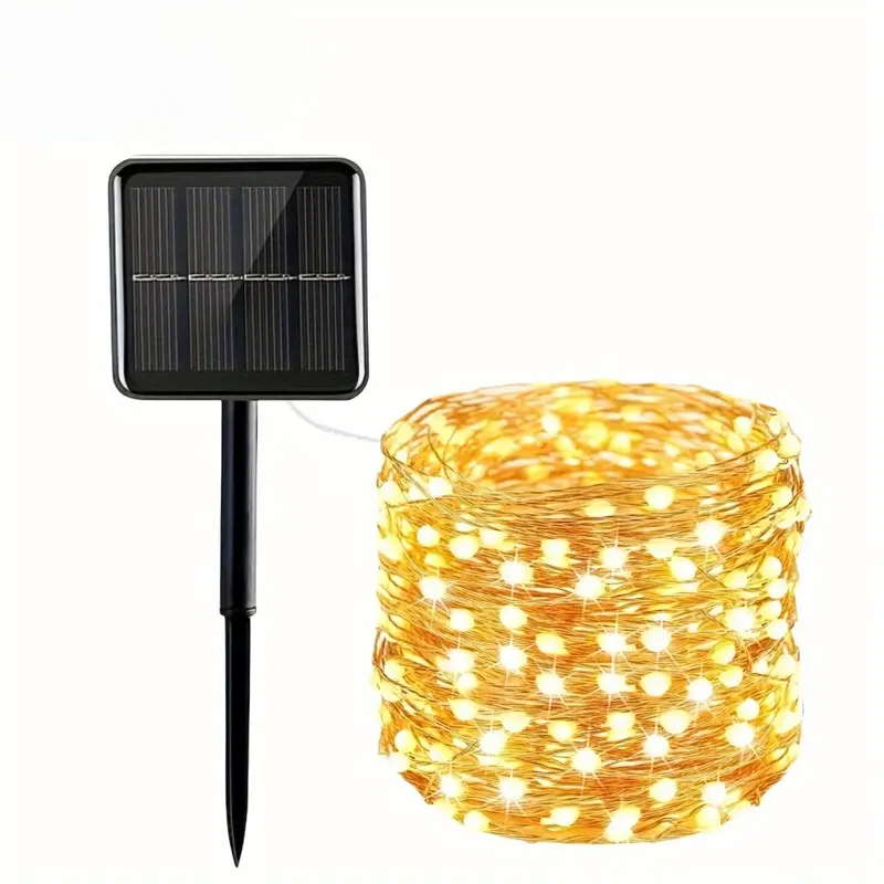 Solar Fairy String Lights 32M Solar Led Light Outdoor 8 Modes Waterproof, Solar Lights For Garden Led Lights Christmas Decor: ROSE / 71-80W