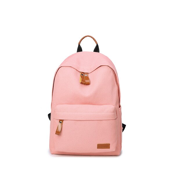 Scione Frauen Mini Reise Rucksack Taschen Für Frauen Einfarbig lässig Leinwand Tasche Schule Taschen Für Teenager Mädchen: Rosa