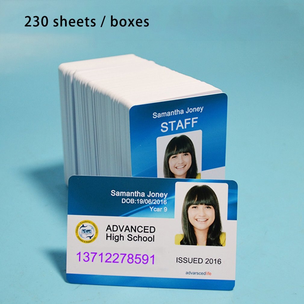 Wit Inkjet Printable Lege Pvc-kaart Voor Lidkaart Club Card Id Kaart Gedrukt Door Epson Of Canon Inkjet Printers 230Pcs