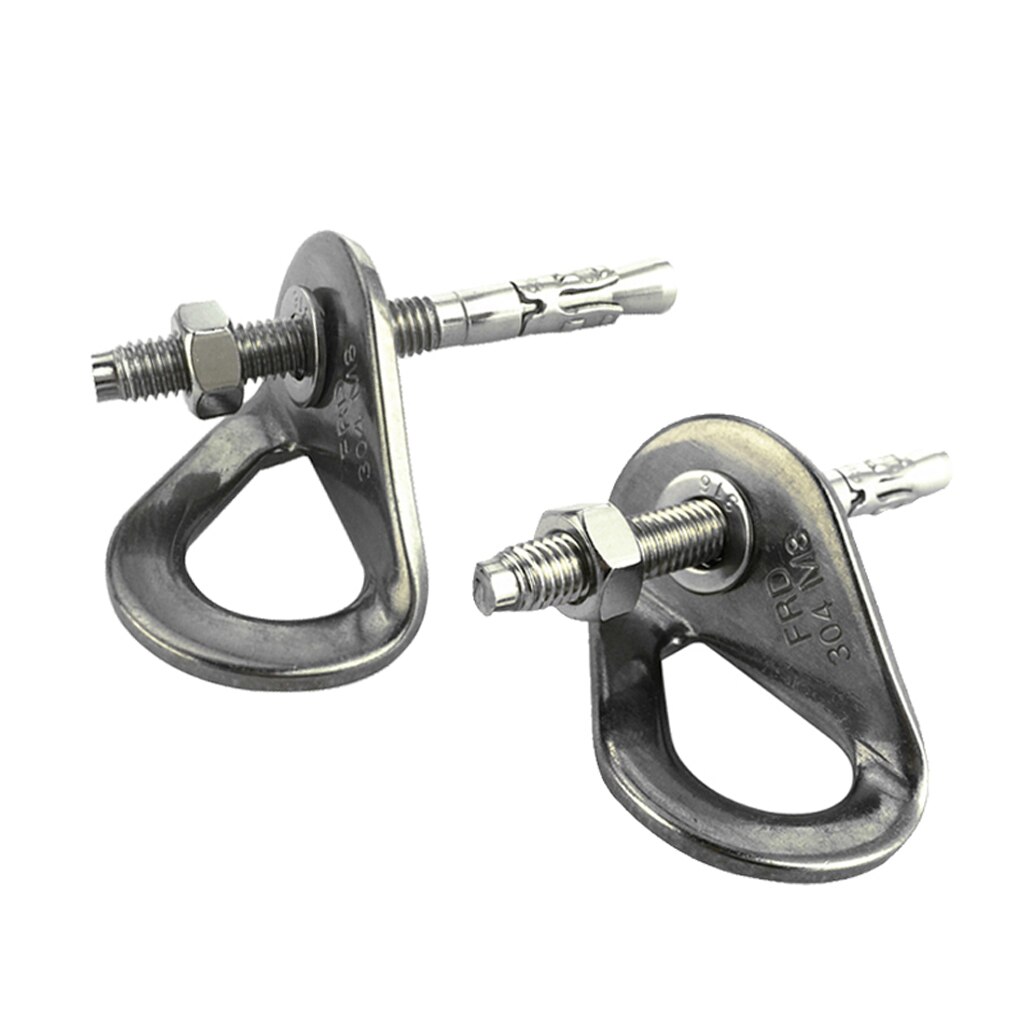 Rock Climbing Nut Piton Stainless Steel Anchor Expansion Bolt Hangers Set