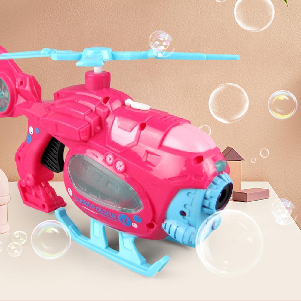 Airplane Electric Bubble Machine With 50ml Blister Summer Automatic Soap Water Bubble Machine Toys Outdoor Wedding Accessories