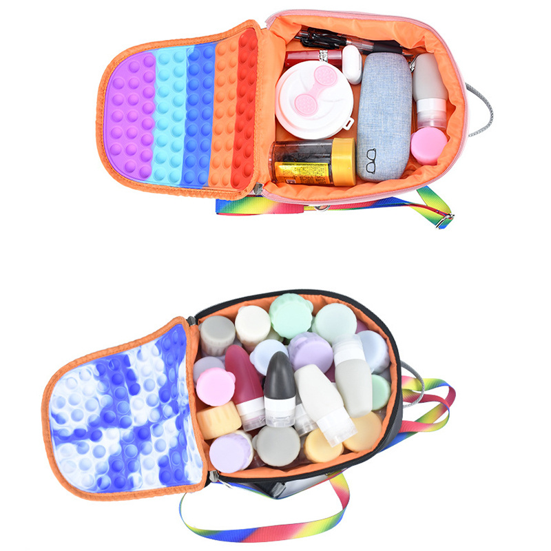 Fidget zaino antistress giocattoli per bambini antistress spremere borsa di stoccaggio bambini morbido Squishy Push Bubble pop