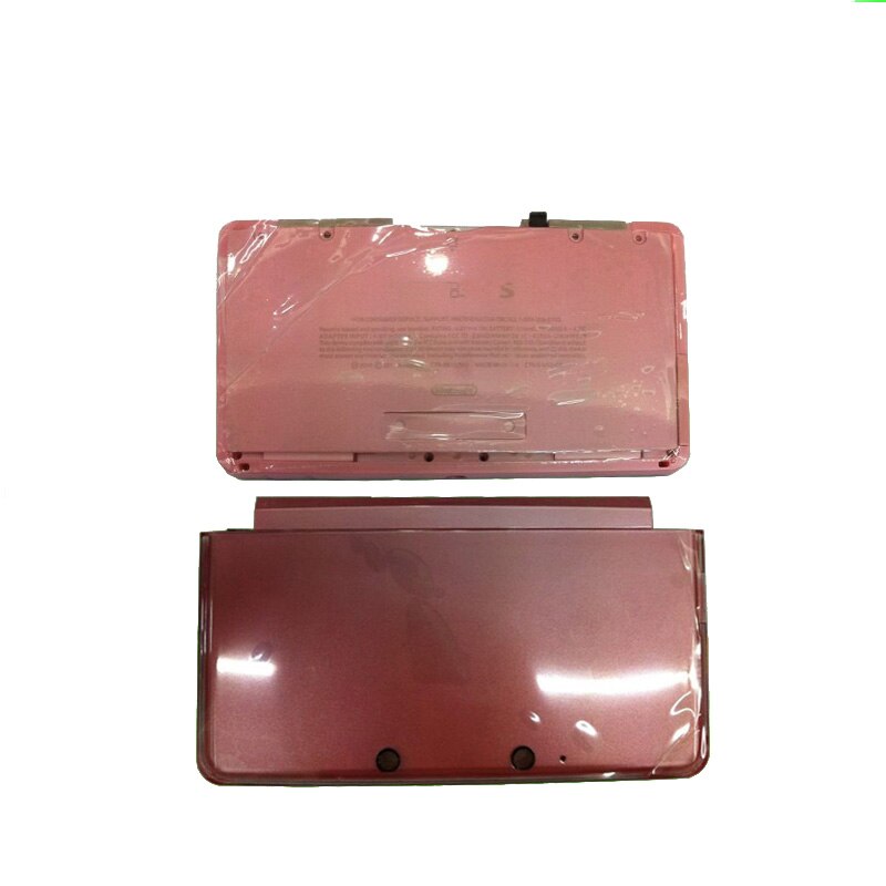 Carcasa completa para consola Nintendo 3DS, carcasa de cristal de goma pequeña para consola 3ds: Rosa