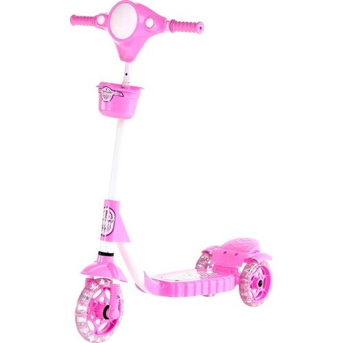 Silikon 3 Wheel With Brake Pink Scooter