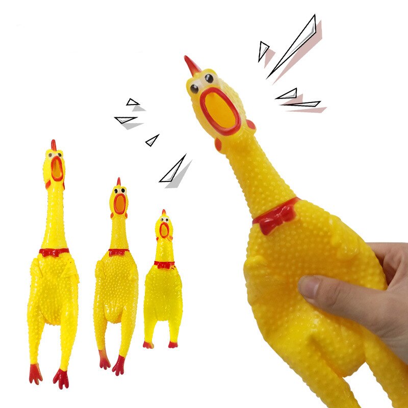 Screaming chicken vent chicken Pets Dog Toys Squeeze Squeaky Sound Funny Toy Safety Rubber For Dogs Molar Chew Toys