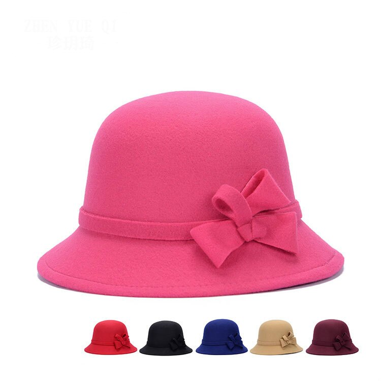 Femmes chapeau casquette femme classique haut style rétro chapeau femmes hiver Vintage seau casquette femmes élégantes accessoires de chapeau haut de forme Fedoras