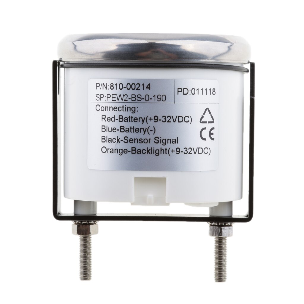 Chrome Marine Digital Water Level Gauge With Silver Fuel Water Gauge Sensor