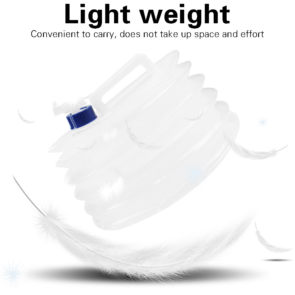 5L 10L 15L Collapsible Water Container Carrier with Spigot for Car Trunk Outdoor Portable Survival Water Storage Carrier Bag