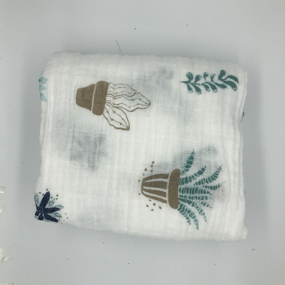 Recién Nacido muselina swaddle manta infantil 100% algodón doble gasa Toalla de baño bebé Swaddle mantas mantener envolturas 120cm * 120cm 150g