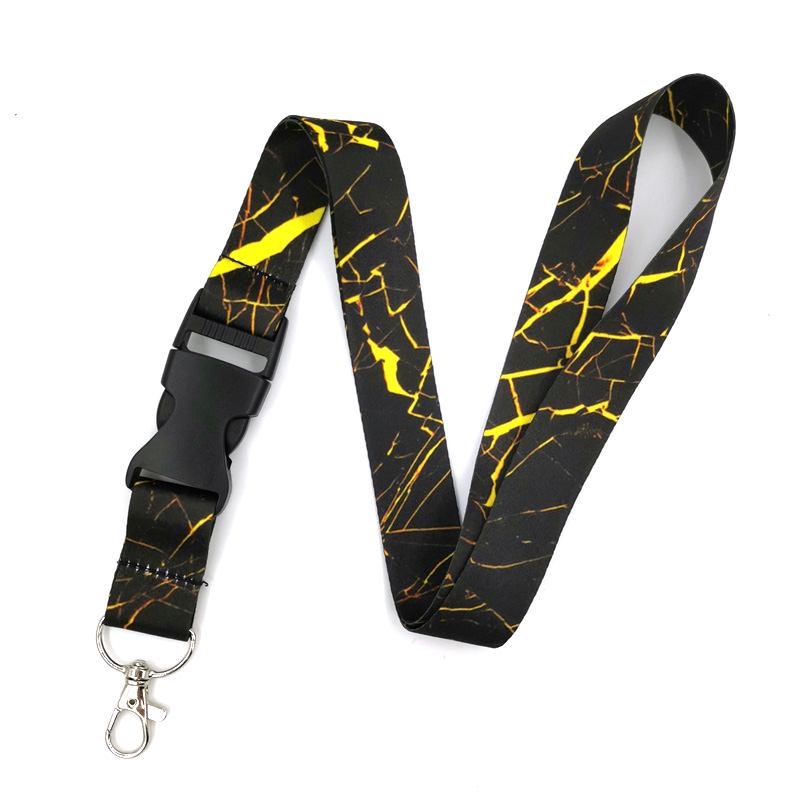 Marmer Patroon Nekriem Lanyard Sleutelhanger Mobiele Telefoon Strap Id Badge Houder Touw Sleutelhanger Accessoires Cadeau Omboordsels Linten