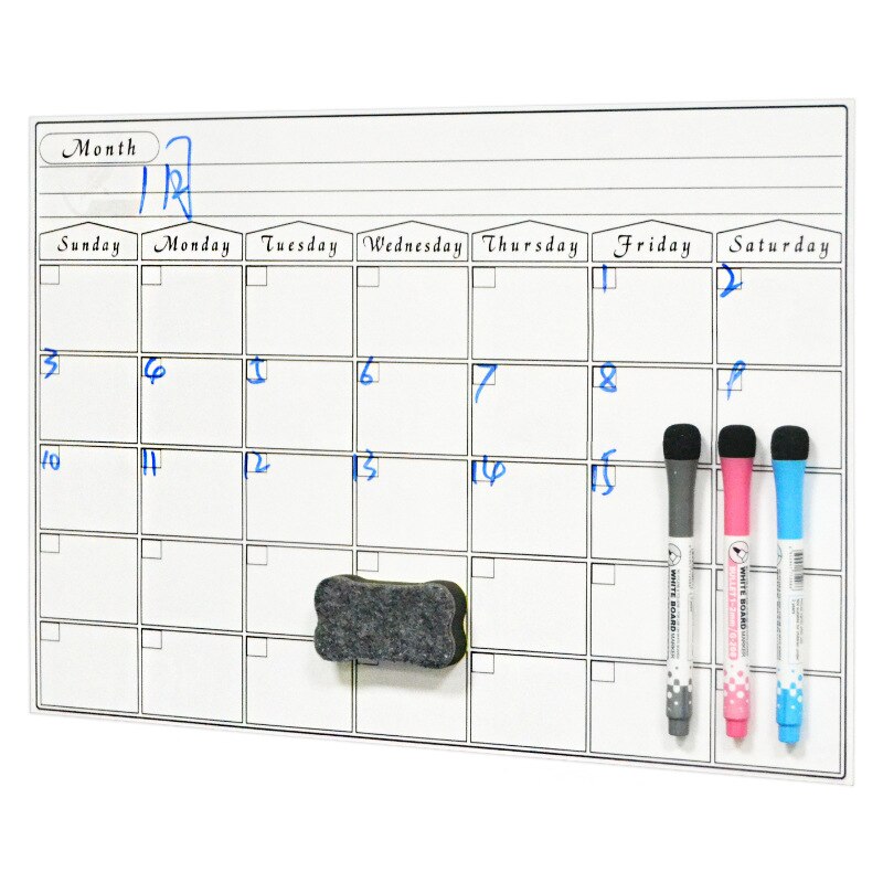 Calendrier Magnetische Kalender Calendario Pared Magnetische Planner Perpetuel Droge Wissen Nevera Iman Bureau Tablica Magnetyczna