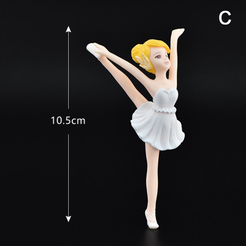 Dansen Ballet Meisje Fairy Miniaturen Beeldje Ornamenten Sleutelhanger Poppenhuis Accessoires: C