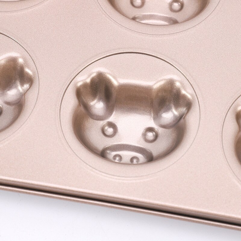 Practical 12 Cavity Non-stick Release Cake Mold Carbon Steel Mold Baking Tools Kitchen Supplies