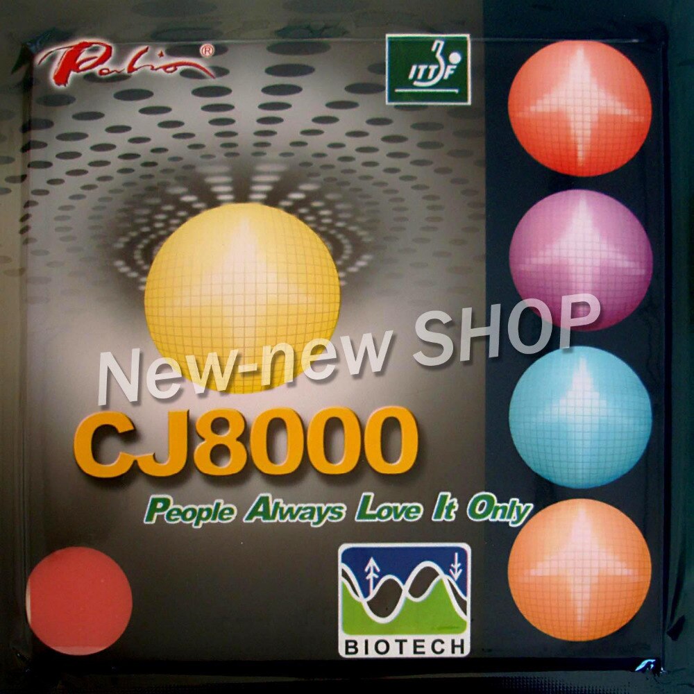 Palio CJ8000 (BIOTECH) pipas de tenis de mesa (Ping Pong) de goma con esponja (dureza: 40-42)