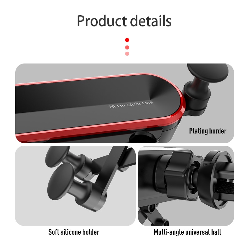 Car phone holder for phone in car air outlet mount Non-magnetic holder mobile holder for iPhone Smartphone gravity clamp