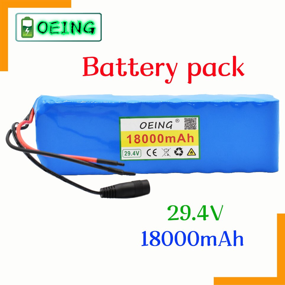Nouvelle batterie Li-ion 7S3P originale de 29.4V 15Ah avec BMS équilibré de 18ah pour vélo électrique Scooter fauteuil roulant électrique