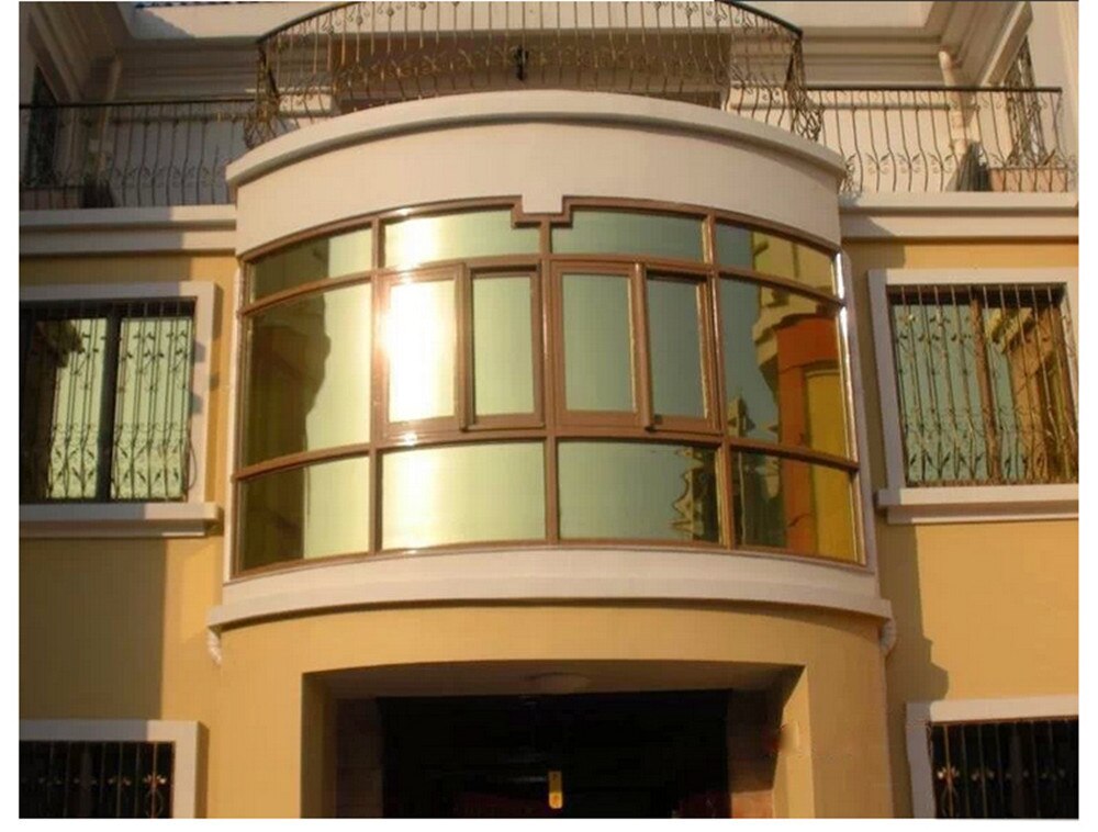 Sunice Gold Silver One Way Mirrored Reflective Window tint Film Privacy Glass Tint Sticker solar protective home building decor