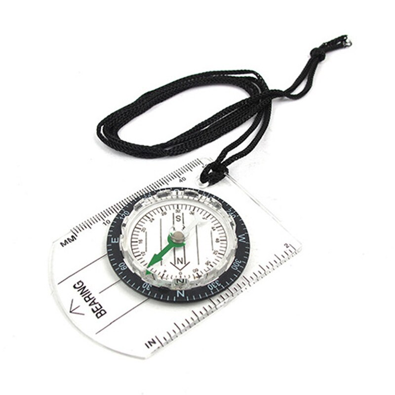 Mini Compass Map Outdoor Hiking Camping Survival Guiding Tool