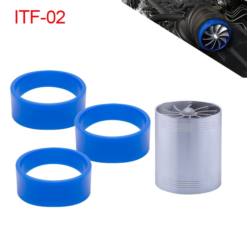 Universal 64Mm Auto Air Intake Turbine Refit Turbo Gas Stookolie Saver Fan Turbo Supercharger Turbine Fit Voor Air intake Slang