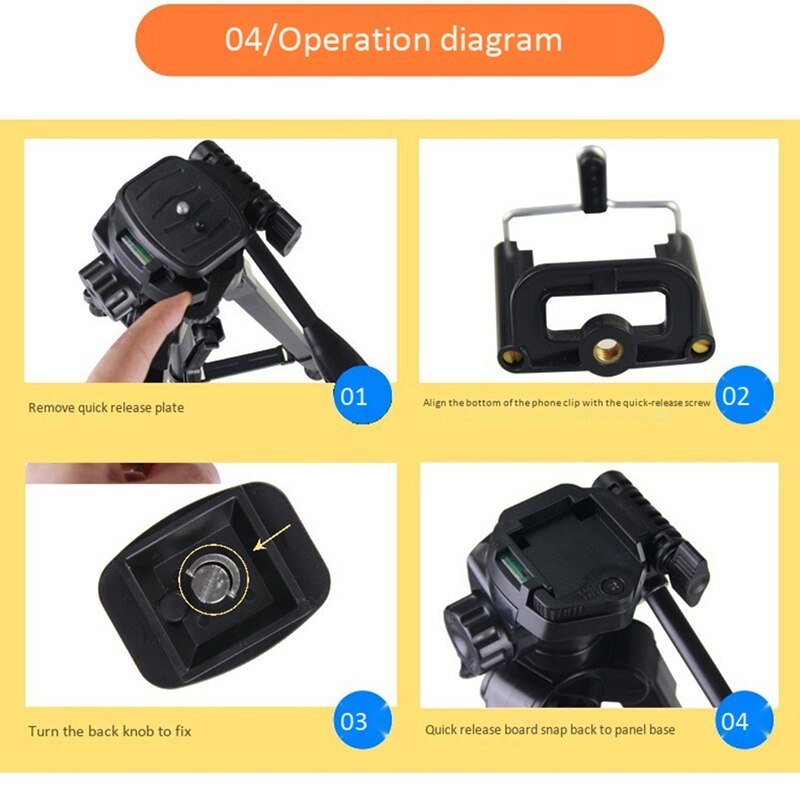 Digital Camera Tripod, Portable Video Camera Telescopic Tripod, 170cm Extension Height Bracket 1/4 Inch Thread