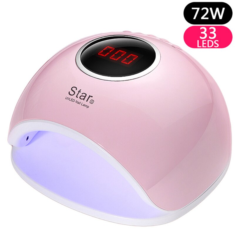 Star 5 – Lampe UV LED pour séchage de vernis à ongles, appareil de manucure intelligent, Double séchage de lumière, 72W