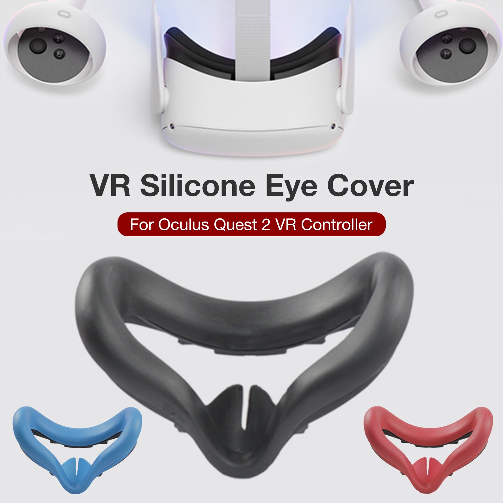 Silicone Eye Pad For Oculus Quest 2 Replacement Face Pad Cushion Face Cover Bracket Protective Mat for Oculus Quest 2 VR Eye Pad