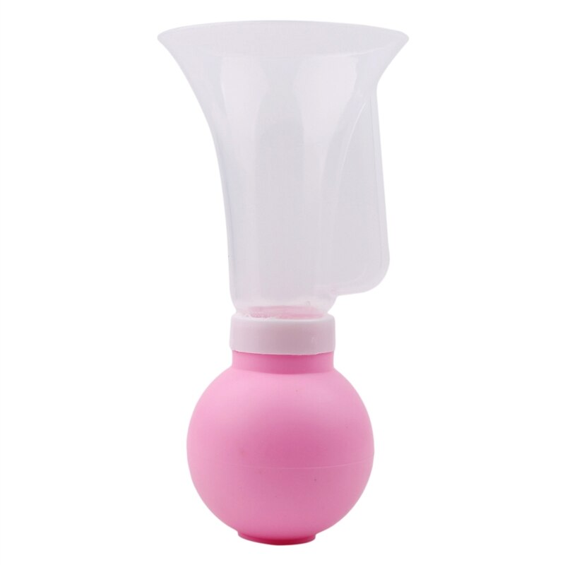 Eenvoudige Siliconen Borstvoeding Handkolf Babyvoeding Melk Saver Zuig Fles Voeden Accessoires P.P.: Pink