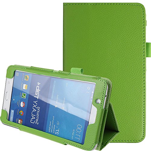 Para Samsung Galaxy Tab 4 7,0 plegable de cuero de la PU cubierta de la caja del soporte para Samsung Galaxy Tab 4 7,0 "Tablet SM-T230 SM-T231 caso: Verde