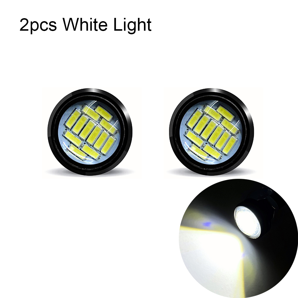 Lámpara LED Eagle Eye 23mm 12SMD luces de circulación diurna lámpara de señal blanca amarilla señal de giro, luz lateral, luz de marcha atrás, luz trasera: Azul