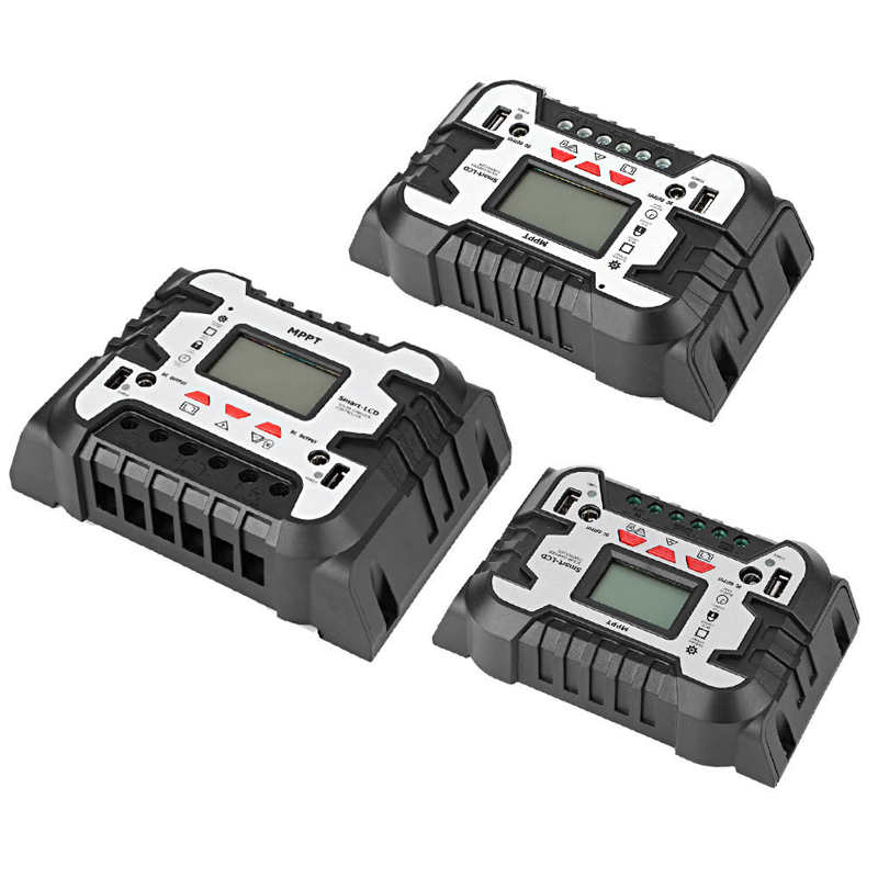 Solar- Laderegler Dual USB LCD Anzeige MPPT Regler 2,4 EINE 12V24V IP32 Wasserdichte Entladung Regler