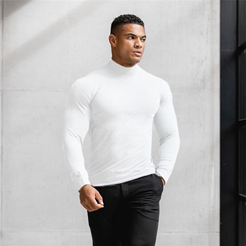 T-shirt à manches longues pour homme, vêtement de Gym, Fitness, musculation, Slim