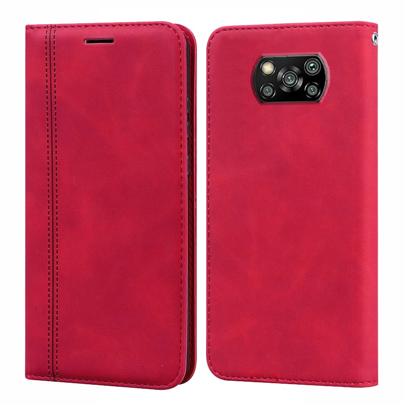Hoesje voor xiaomi poco  x3 nfc чехол telefoon leren flip stand cover portemonnee hoesje voor pocophone  x3 m2007 j 20cg protect magnetische funda