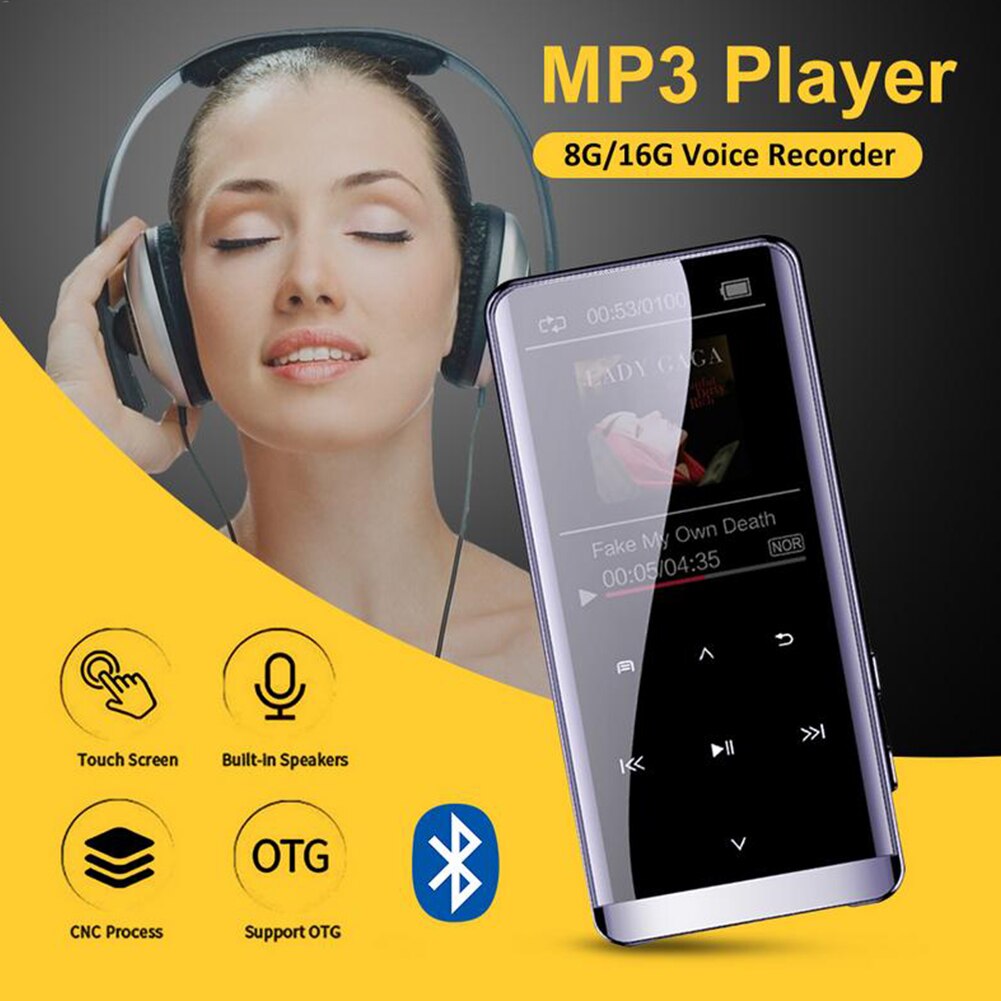 Ultra Dünne Lossless HIFI Farbe Anzeige FM Radio berühren Bildschirm Bluetooth Kapazitiven MP4 Spieler Musik Hören Mini Tragbare M13