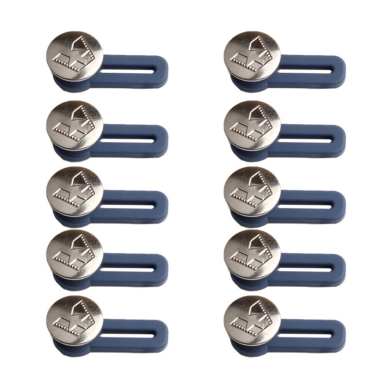 Extenseur de boutons en métal pour pantalons, 10 pièces, outils de couture gratuits, réglables, rétractables, réutilisables: 12
