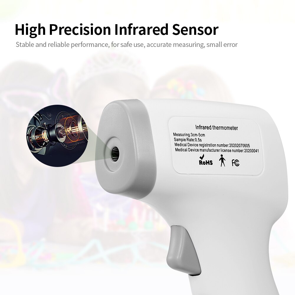 Handheld Electronic Thermometer Portable Forehead Thermometer High Precision Infrared Thermometer Non-contact Thermometer
