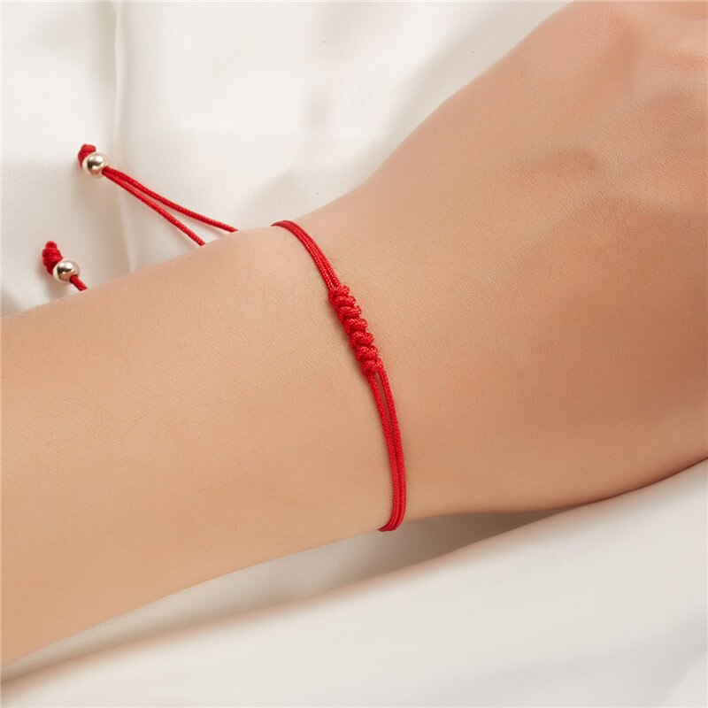 Handmade 7 Knots Lucky Red String Bracelet for Protection lucky Amulet and Friendship Braid Rope Couple Jewelry