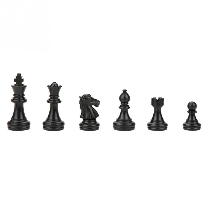 32 stk / sæt plast international standard skakset udskiftning turnering skakmænd sort hvid til skakspil