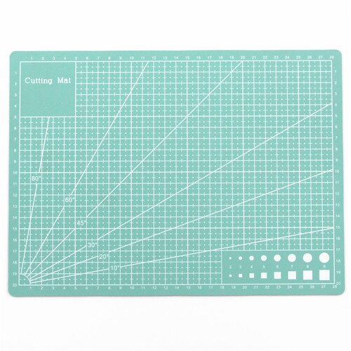 A3 A4 PVC Cutting Mat Workbench Patchwork Cut Pad Sewing Manual DIY Knife Engraving Leather Cutting Board: Cyan-blue / A4