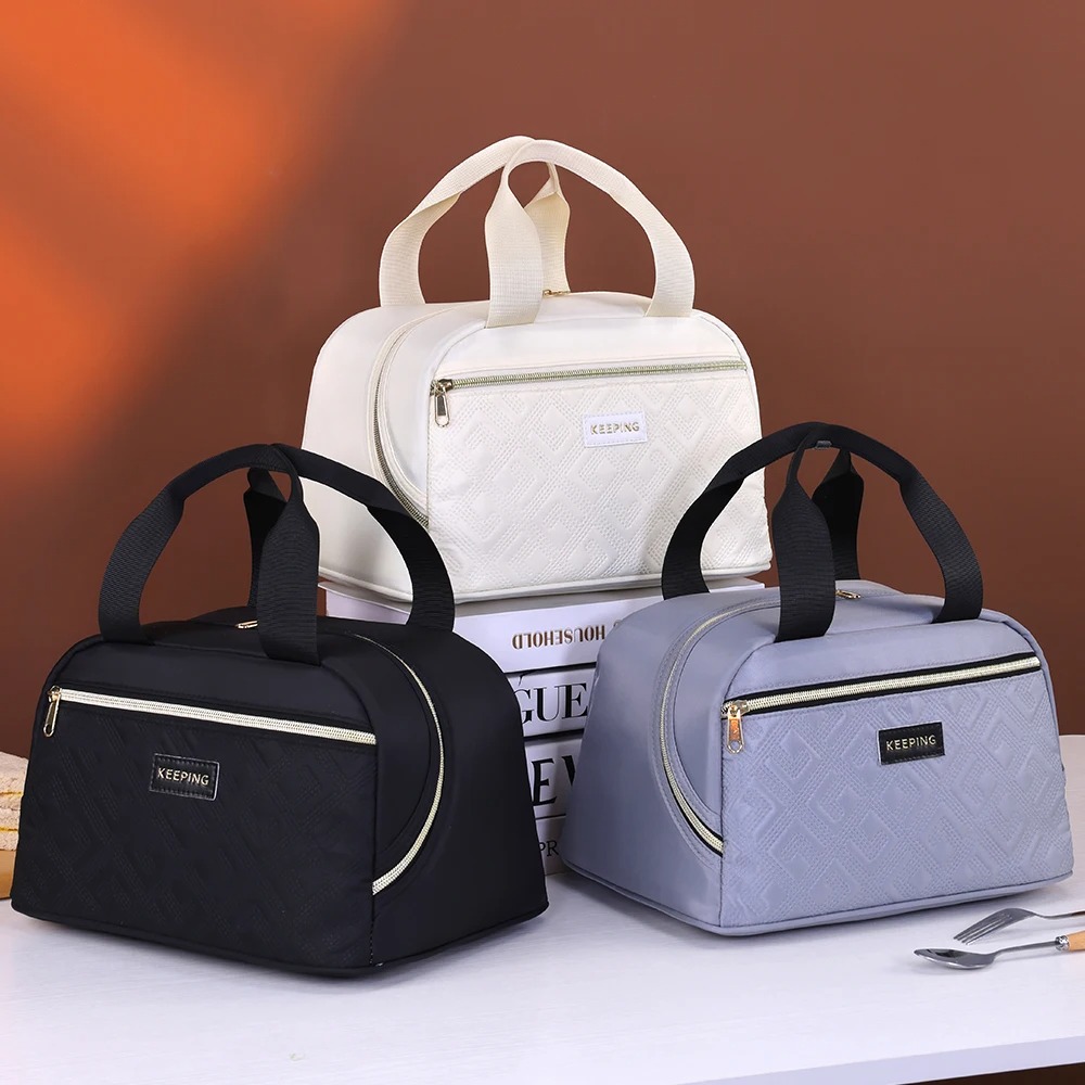 Large Lunch Bag Women Waterproof Concise Convenient Fresh Cooler Bags Thermal Breakfast Food Box Portable Picnic Travel