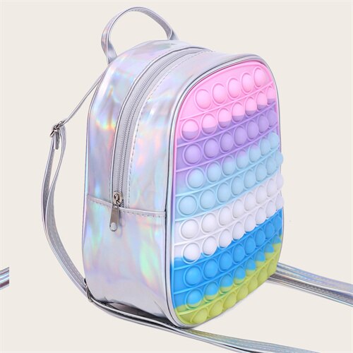 Fidget zaino antistress giocattoli per bambini antistress spremere borsa di stoccaggio bambini morbido Squishy Push Bubble pop: 7