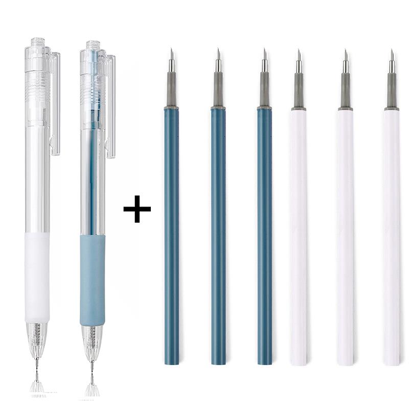Set Papier geschnittenes Messer Stift Nachfüllset Kunst Allzweckmesser Scrapbook Schneidwerkzeug Präzaufkleber Washi Tape Cutter DIY Handwerk: Schokolade