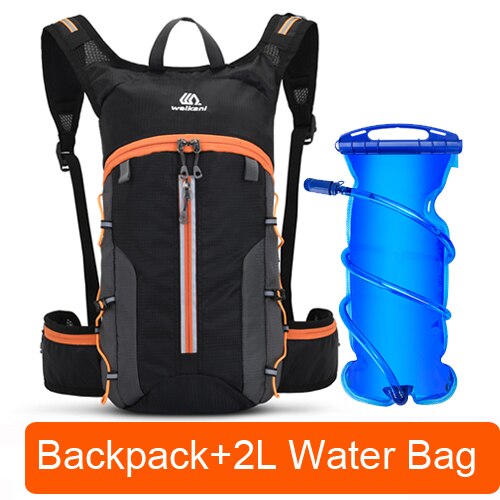 10L Cycling Hydration Bag Sport Reflective Camping Backpack For Bicycle Women Men Bike Outdoor Running Hiking Rucksack: orange and add 2L