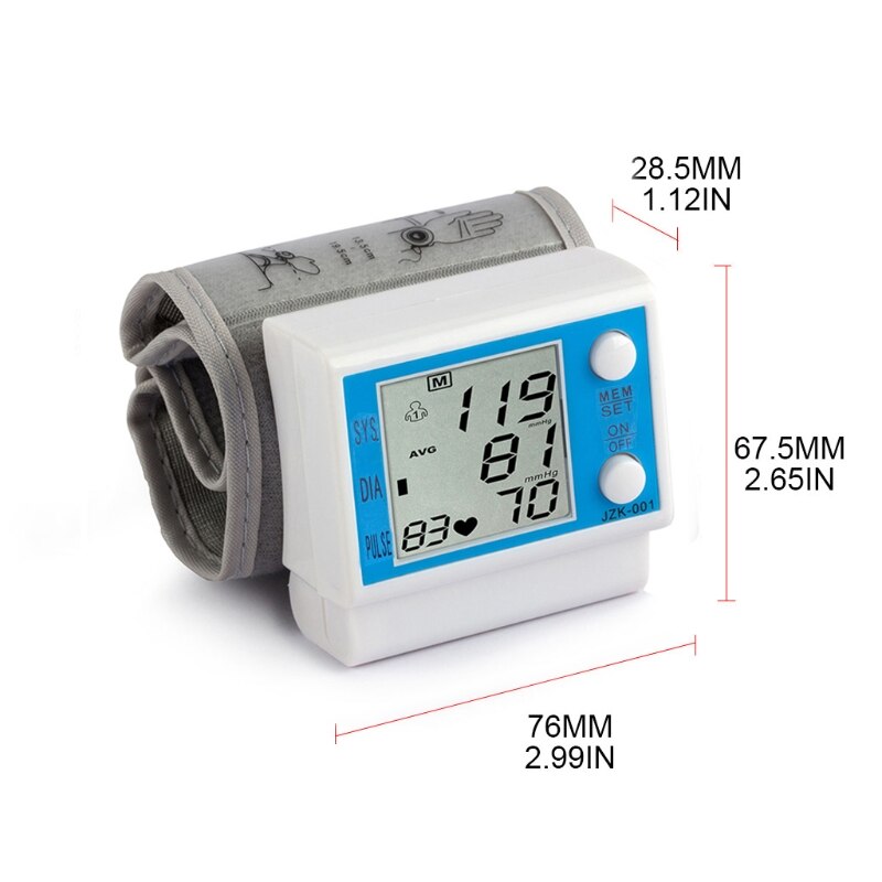 Wrist Electronic Digital Sphygmomanometer Intelligent Blood Pressure Monitor