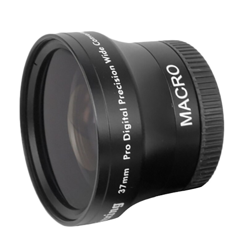 Newyi substituição da lente digital 37mm 0.45x grande angular + lente de conversão macro para filmadoras 37 0.45 preto