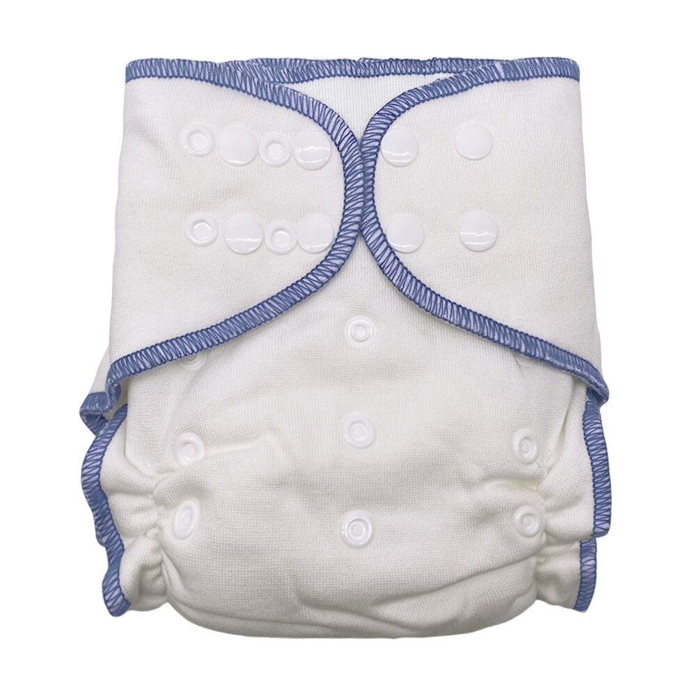 Goodbum Bamboo Cotton AI2 Diaper Cloth Diaper Double Row Snaps Washable Adjustable For 3-15KG Baby Diaper: blue
