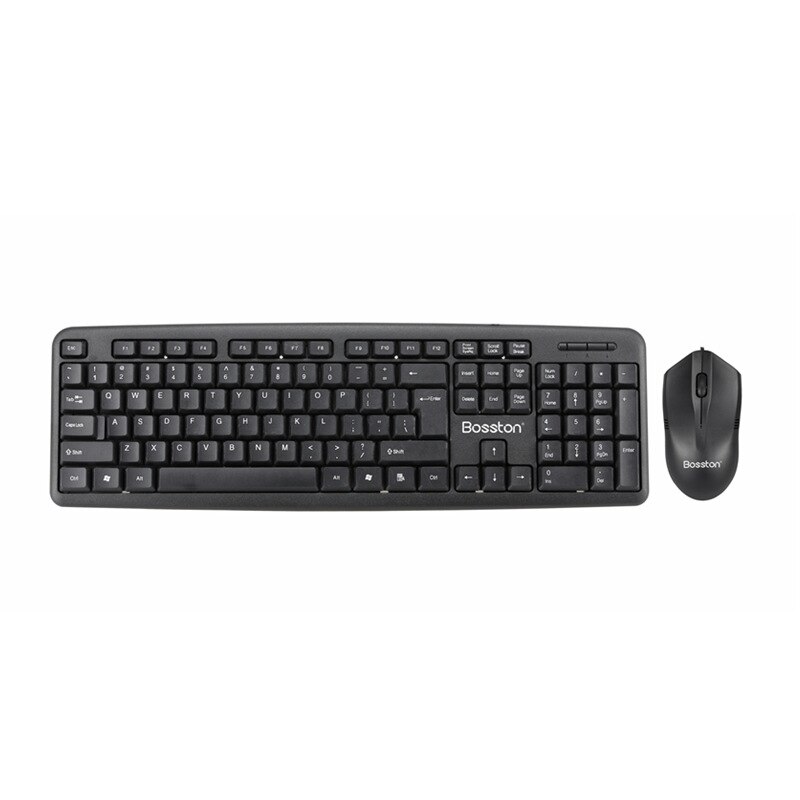 Laptop or Computer USB Interface Wired Keyboard and Mouse set Universal Business Office Use Mute Waterproof Keyboard Mouse: BOSSTON D5200 Set