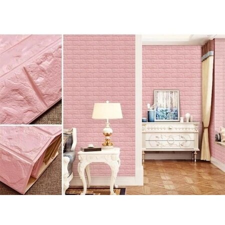 Girl Kids Room and Bedroom Pink Self Adhesive 3D Brick Panel 446443477