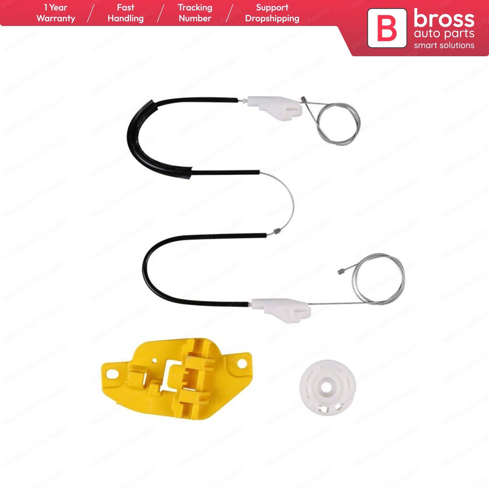 Bross bwr 252 elektrisk vindusregulator reparasjonssett foran høyre dør til 8240425010 hyundai aksent  mk2 2000-2006