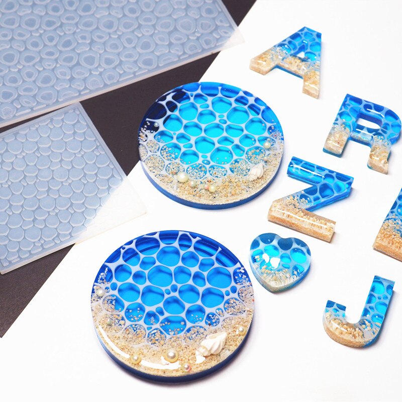 SNASAN Silicone Mold water wave ocean style Resin Silicone Mould Jewelry Making tool UV epoxy resin molds