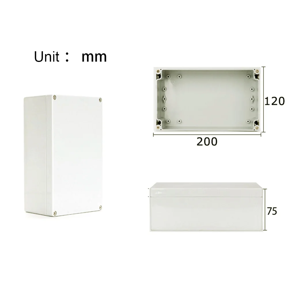 Caja ABS de conexiones para proyectos electrónicos, Cable eléctrico IP67, cajas de plástico impermeables para exteriores, Kit de caja de cables sellada DIY: Azul